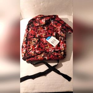 New York Xpress Black Pink Floral Backpack 16"×13"×6.5" - NWT